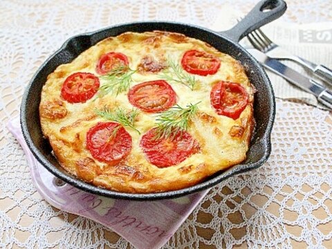 スキレットでポテトとアンチョビの皮なしキッシュ レシピ 作り方 By おんちゃん母 楽天レシピ スキレットでポテトとアンチョビの皮なしキッシュ レシピ 作り方 By おんちゃん母 楽天レシピ